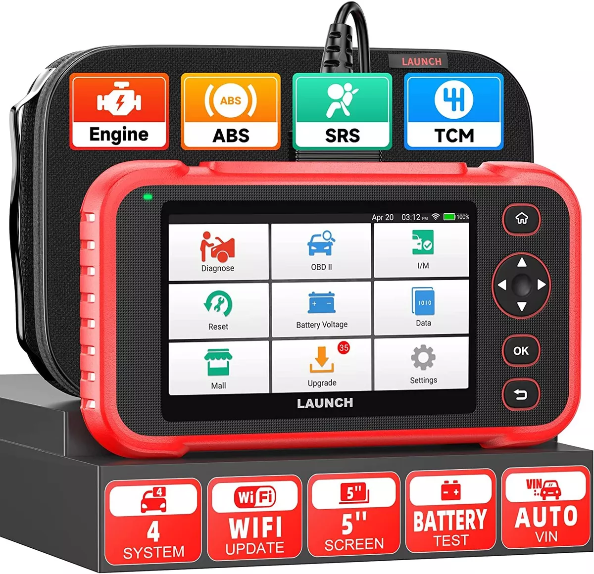 LAUNCH CRP123i OBD2 Automotive Scanner ABS Airbag Transmission Engine  System OBD 2 Car Diagnostic Scan Tool Lifetime Free Update