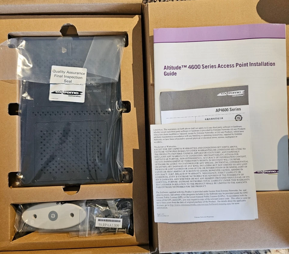 15731 Extreme Networks Altitude 4620 IEEE 802.11n 300 Mbit/s Wireless Access Poi - Image 4 of 4