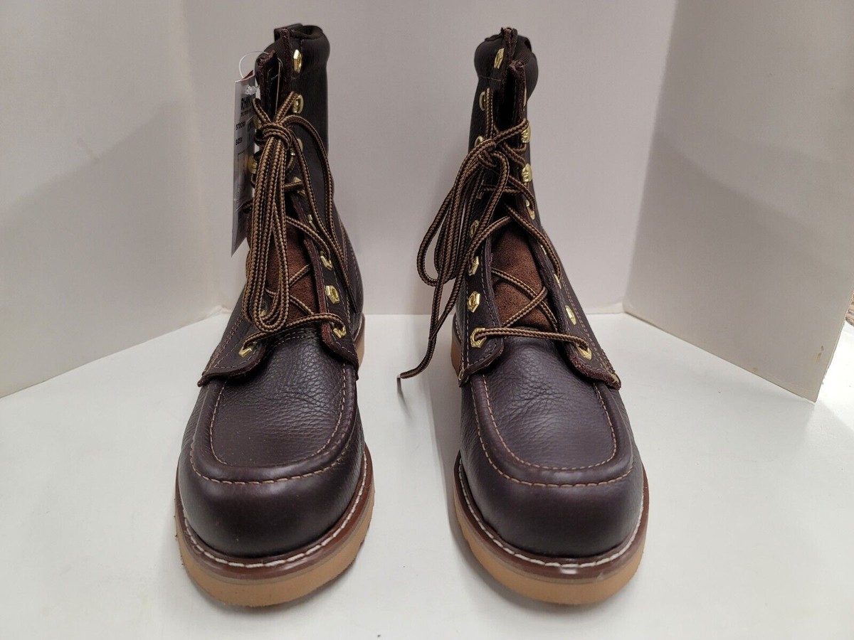 Stivali Sicurezza Pelle 8 Pollici Stivali Da Lavoro Rhino Per Uomo - Pelle Burro, Altezza 8 Pollici, Nuovi In Scatola, Ideali Per Sicurezza E Comfort Scarpe Sicurezza Pelle Burro