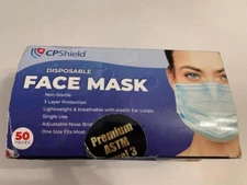 Made in USA CPShield 3 Layer Protection Disposable Face Mask 50 Pcs