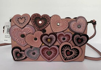 Coach Hayden Foldover Crossbody Clutch With Hearts 31757 Beechwood 
