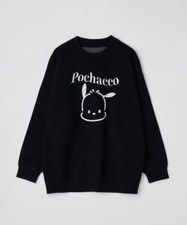 Sanrio Characters Pochacco Jacquard Big Knit Black One Size JP LTD Original