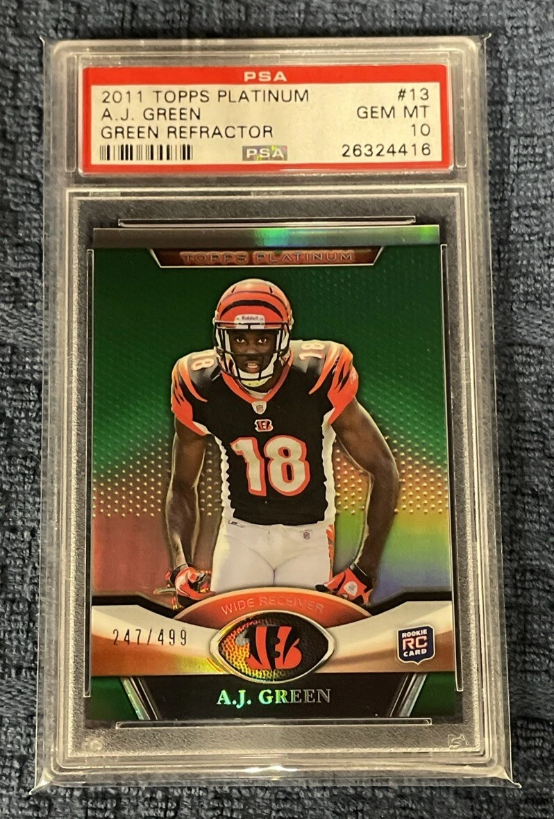 AJ Green Topps Platinum #13 Green Refractor