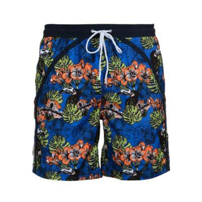 Bruno Banani Bermuda Reef Break Swim Blau Grün Orange Flowerprint NEU