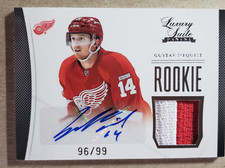 2011-12 Panini Luxury Suite Gustav Nyquist Auto Patch RC /99 Red Wings Rookie