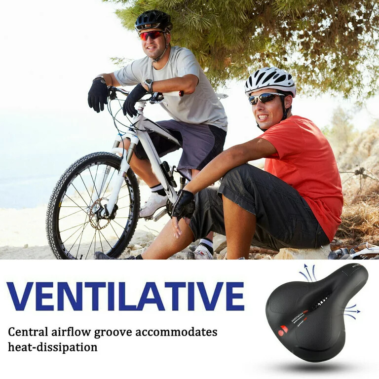 Bike Seat Comfort Bike Saddle Mountain Bike Wide Gel Soft Cushion Pads Cycling