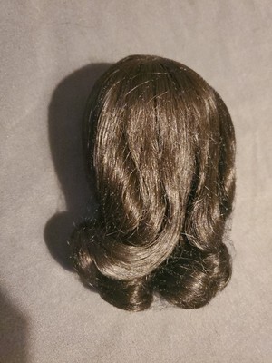 Bell Ceramics 7-8 Dark Brown Curls New Without Tag wig doll