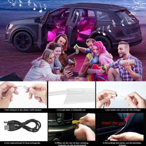 8m LED Auto Ambientebeleuchtung Lichtleisten APP RGB Für BMW E60 E61 E81 E87 E53 - Bild 3 von 10
