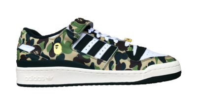Adidas Forum 84 Low BAPE Green Camo 30th Anniversary Shoes  display picture 1