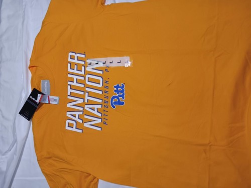 Pitt Panthers Hemd Herren Large Gelb Captivati Kurzarm Baumwolle NCAA College