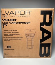(4-pk) RAB Lighting  VXLED13DG Vapor-proof LED 13W Ceiling Frosted Glass Diecast