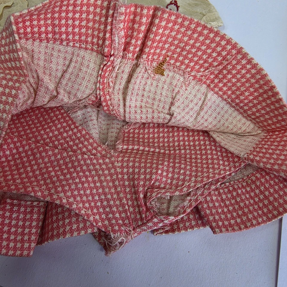 Muñeca bebé 10" mediados de 1940 mediados de 1940 traje delantal bata Betsy Wetsy Foto 3 de 4