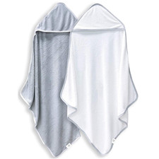 2 Pack Baby Bath Towel - Rayon Made from Bamboo - Ultra Soft Hooded Towels for B
