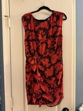 Genuine rebecca Minkoff Jensen Red Chiffon Ruffled Dress SZ 6 LINED Retail $228