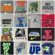 LOT OF 16 Jumpman Jordan Nike Brand Youth Kids Small 6-8 Shirt Basketball Swoosh