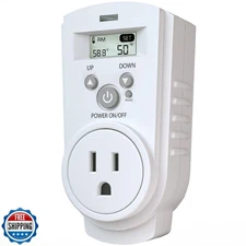 EconoHome Digital Plug in Thermostat - Programmable Thermostat wi