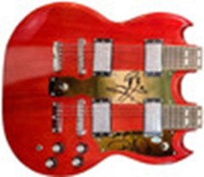Led Zeppelin Jimmy Page & Robert Plant Autographed Double Neck SG Guitar