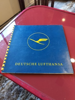 Vintage 1950s Lufthansa Passenger Brochure City Offices 4711 Ad Hoechst Germany