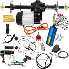 30" ATV Quad Rear Axle Kit  36V 1000W Differential Motor Fit Go Kart Motorcycle