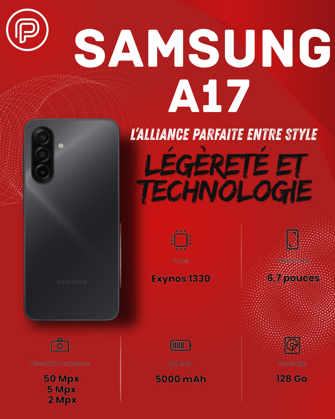 Samsung Galaxy A17 : Smartphone Anti-Ralentissement avec Grand Écran Fluide et Stockage Évolutif