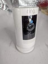 Ring 5UM7E5 Stick Up Cam Security Camera - White No Battery  Mounting Plate 