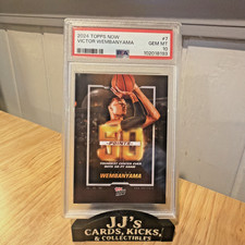 Victor Wembanyama 2024-25 Topps Now, Youngest 50 Point Game, #7, PSA GEM MT 10