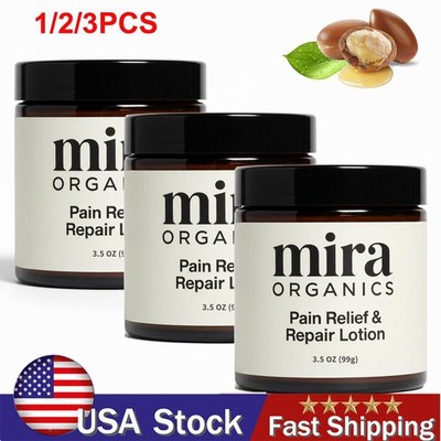 1/3X Mira Pain Relief Lotion Profession Skin Repair Cream Mira Organics Cream US