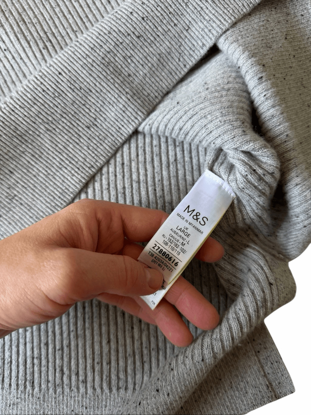 Autograph Cashmere  Vest Top Ribbed Knitted Gray Large image 7