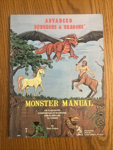 MONSTER MANUAL Dungeons & Dragons Softcover First Edition UK TSR Games Workshop
