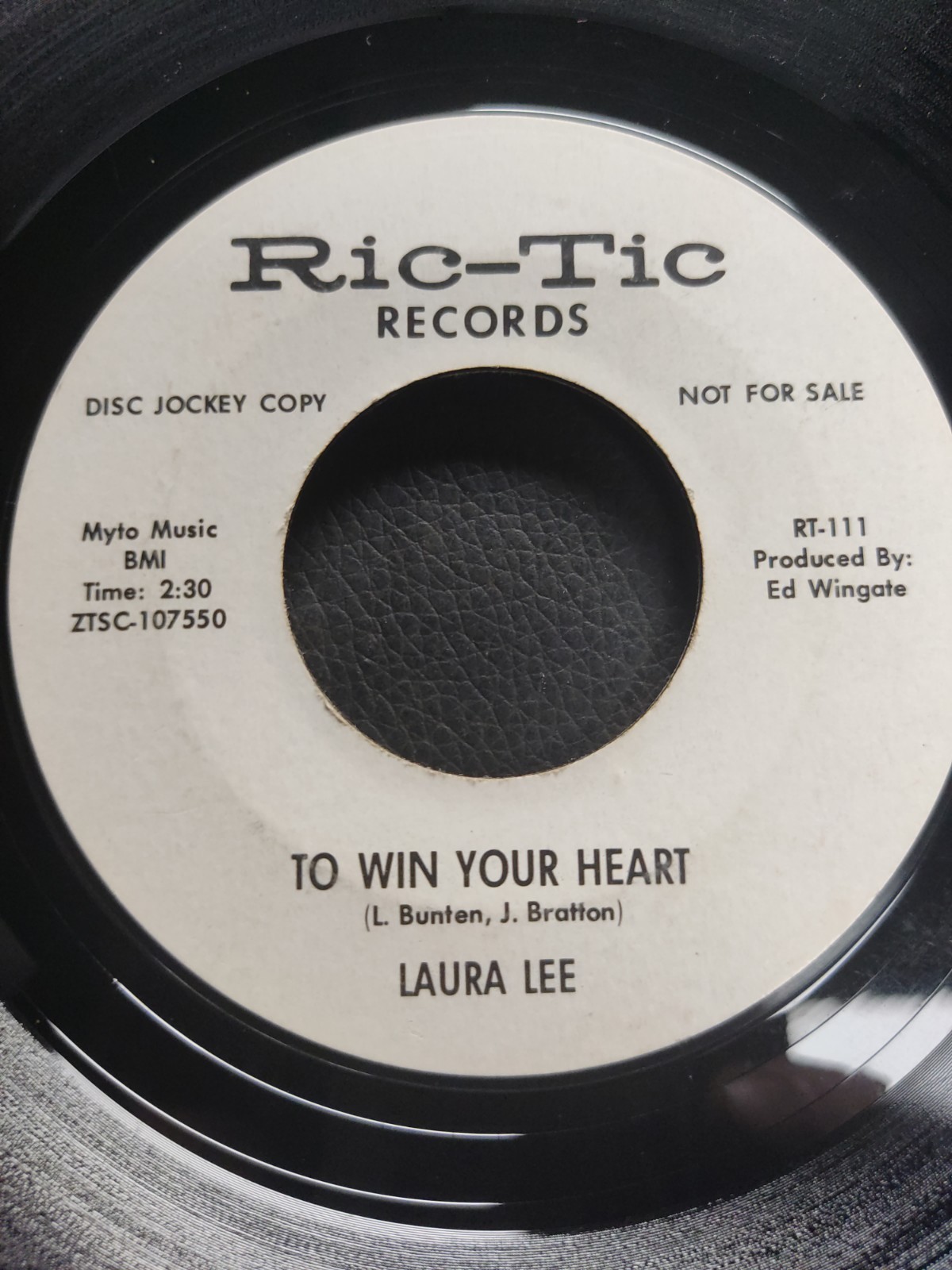 Laura Lee To Win Your Heart original promo Northern Soul Ric Tic Records