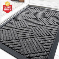 Front Door Mat outside Entrance 29.5X17, Absorbent, Heavy Duty Sturdy Natural Ru
