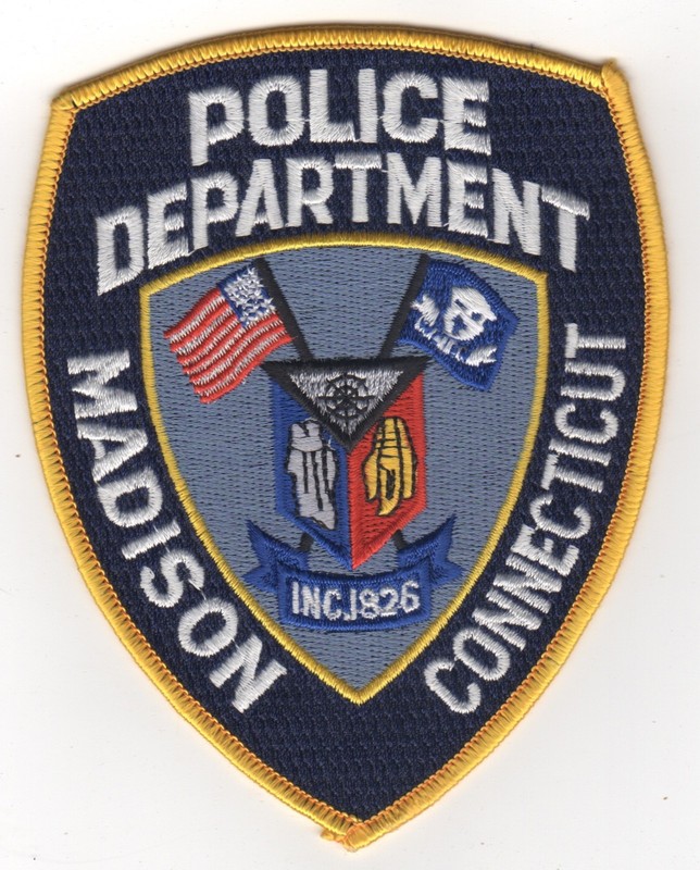 Madison (Connecticut) Police Patch, FREE shipping, Qty DISCOUNTS!