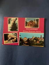 CARTOLINA  ROCCAVERANO - ALBERGO RISTORANTE AURORA - VEDUTINE - VIAGGIATA  1977