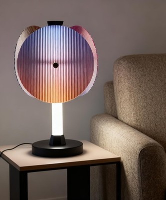 Artistic Gradient Colored Textures Table Lamp, Modern Decorative Desk Light w...