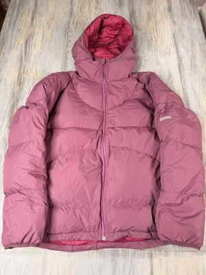 Dime Puffer Jacket Mens Large Magenta Down Style Skate Skater Coat Full Zip