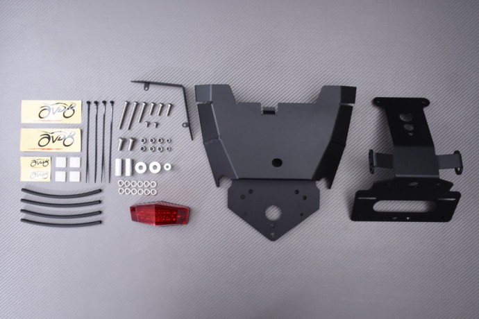 Support plaque d'immatriculation moto BMW F 900 R avec feu arrière LED rouge