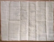 Sharon A Smith Napoleon Lion Rug Hooking Pattern Vintage Linen 24 x 35