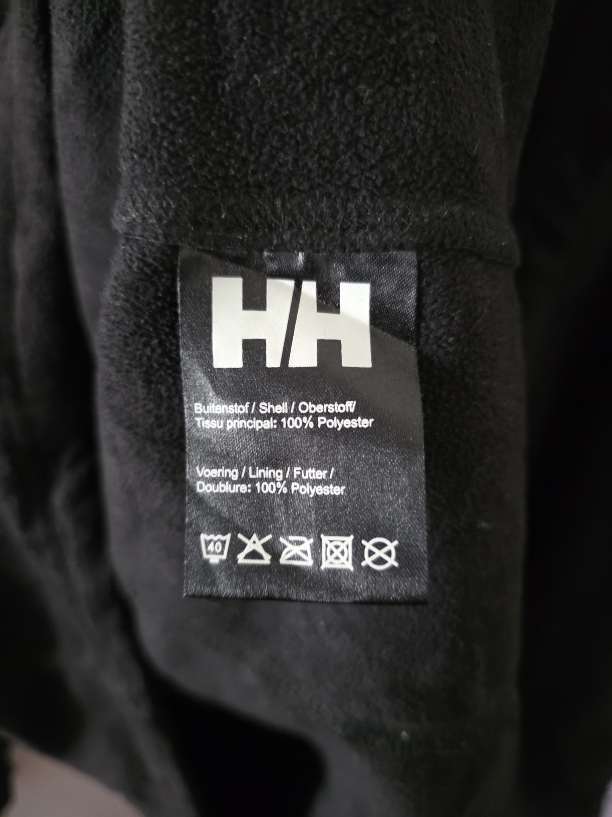 Helly Hansen Men's Black Full-Zip Fleece Jacket - Size XXL image 3