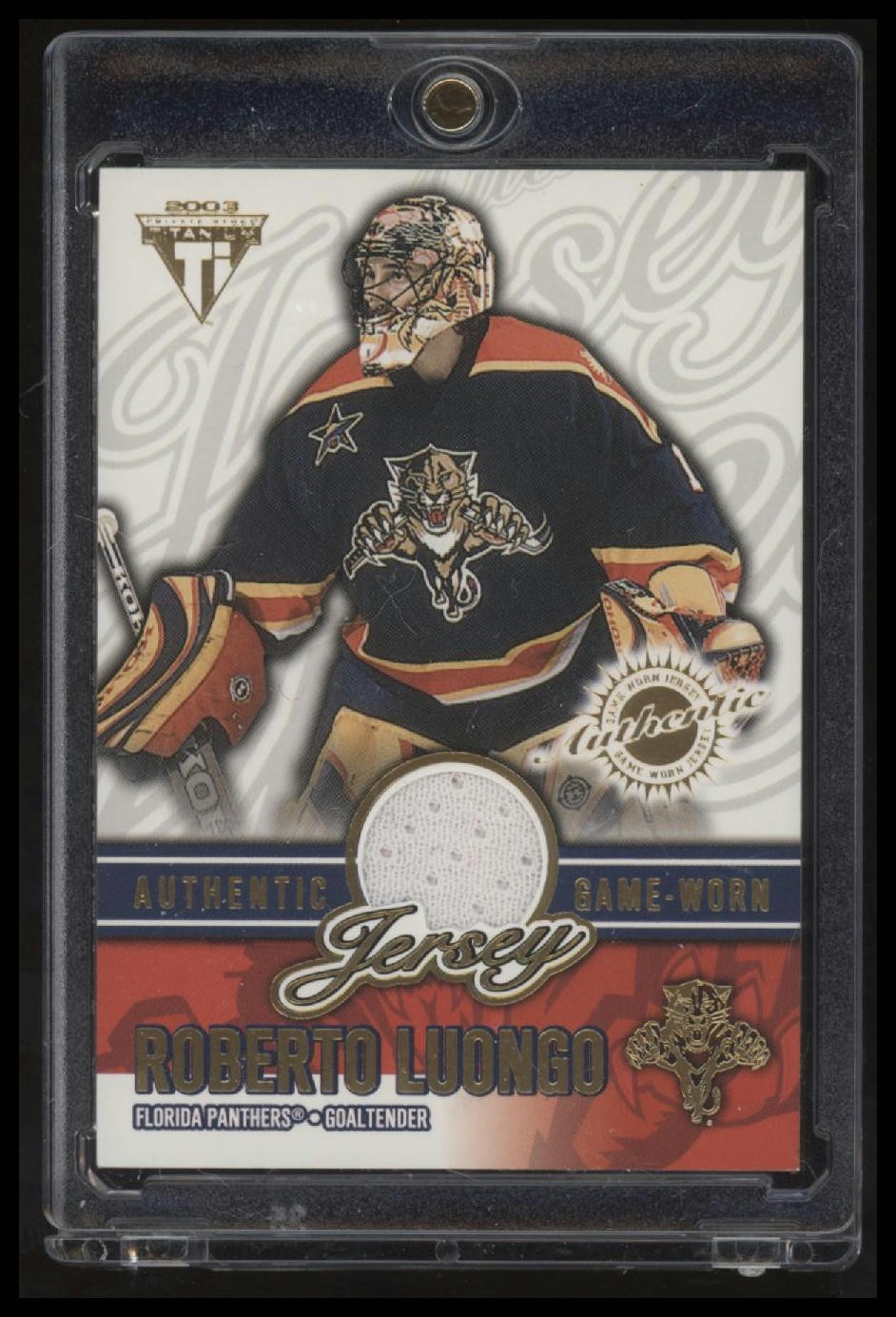 2002-03 Pacific Private Stock Titanium #33 Roberto Luongo Jerseys #/1403