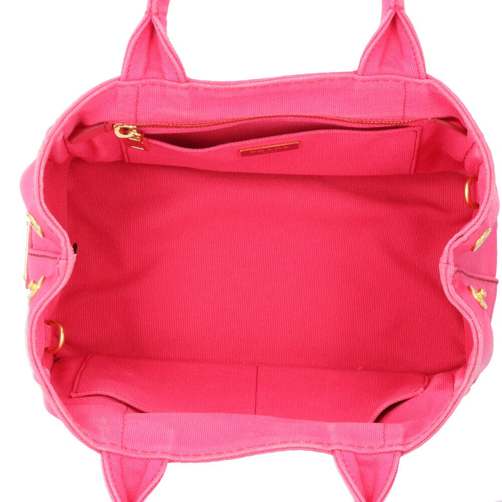 Prada Canapa Tote SS Shoulder Bag Canvas 1BG439 Pink Ladies PRADA Used from japa thumbnail 8
