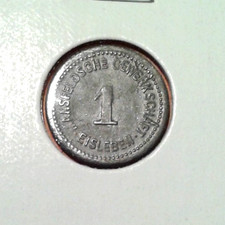 Germany Notgeld 1 Pfennig coin 1918.