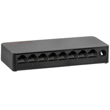 8 Port Gigabit Unmanaged Ethernet Switch 1000Mbps Desktop Wall Mount Fanless