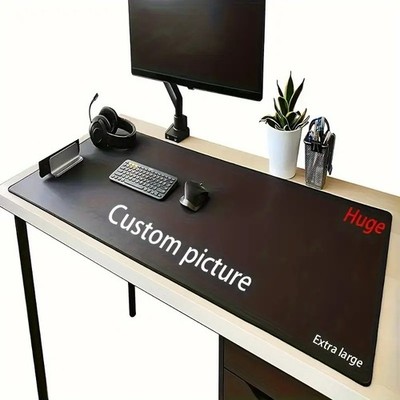 Personalized Large Mouse Pad And Desk Mat with Custom PhotoText - Features a No