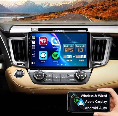 For Toyota RAV4 2013-2018 Apple Carplay Car Stereo Radio GPS BT 10.1'' Android 13