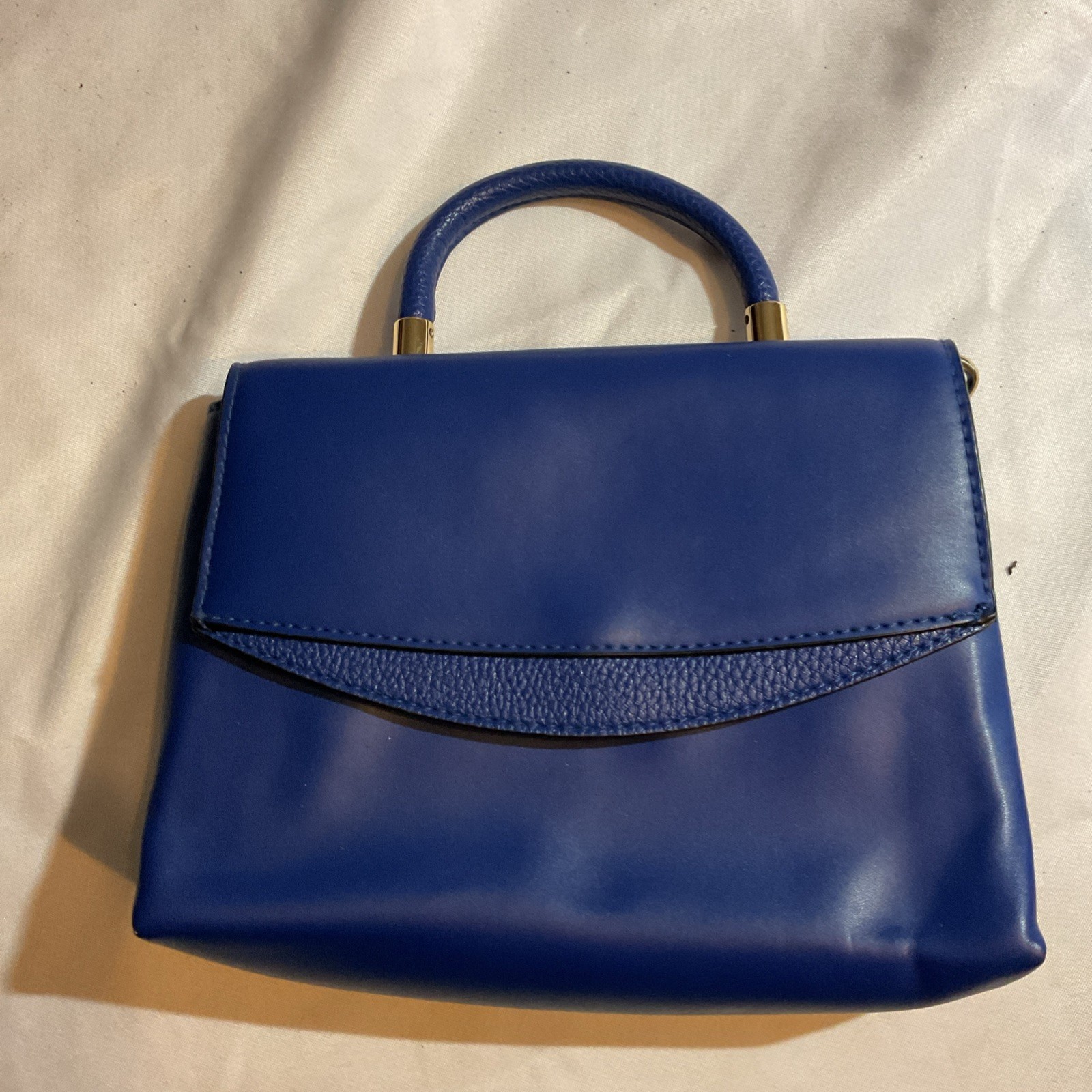 Womens Blue Mini Clutch Top Handel Bag Purse Handbag