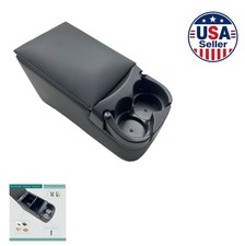Universal Truck Bench Seat Console Grey Cup Holders Storage Organizer Driver