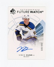 VINCE DUNN 2017-18 SP Authentic Future Watch Auto Rc #566/999 St Lous Blues