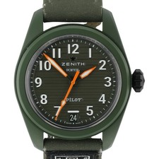 Zenith Pilot Porter Ceramic Green Dial 40mm Automatic Movement Mens 49.4001.3620 2