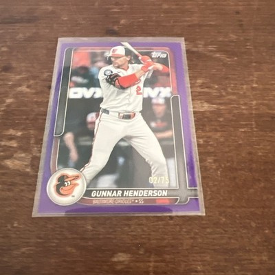 Topps 2026 Gunnar Henderson Orioles Purple Parallel 02/75 #51. Jersey Match
