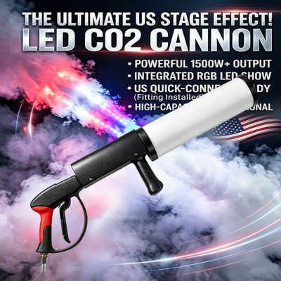 LED CO2 Gun Cryo Fog Stage Effect CO2 Jet Machine With 3M CO2 Hose USA STOCK